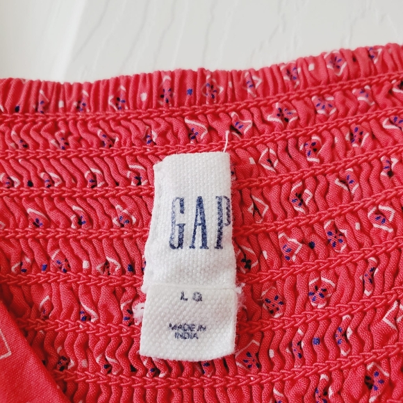 Gap Printed Boho V-Neck Summer Fit and Flare Dress L - Picture 6 of 7